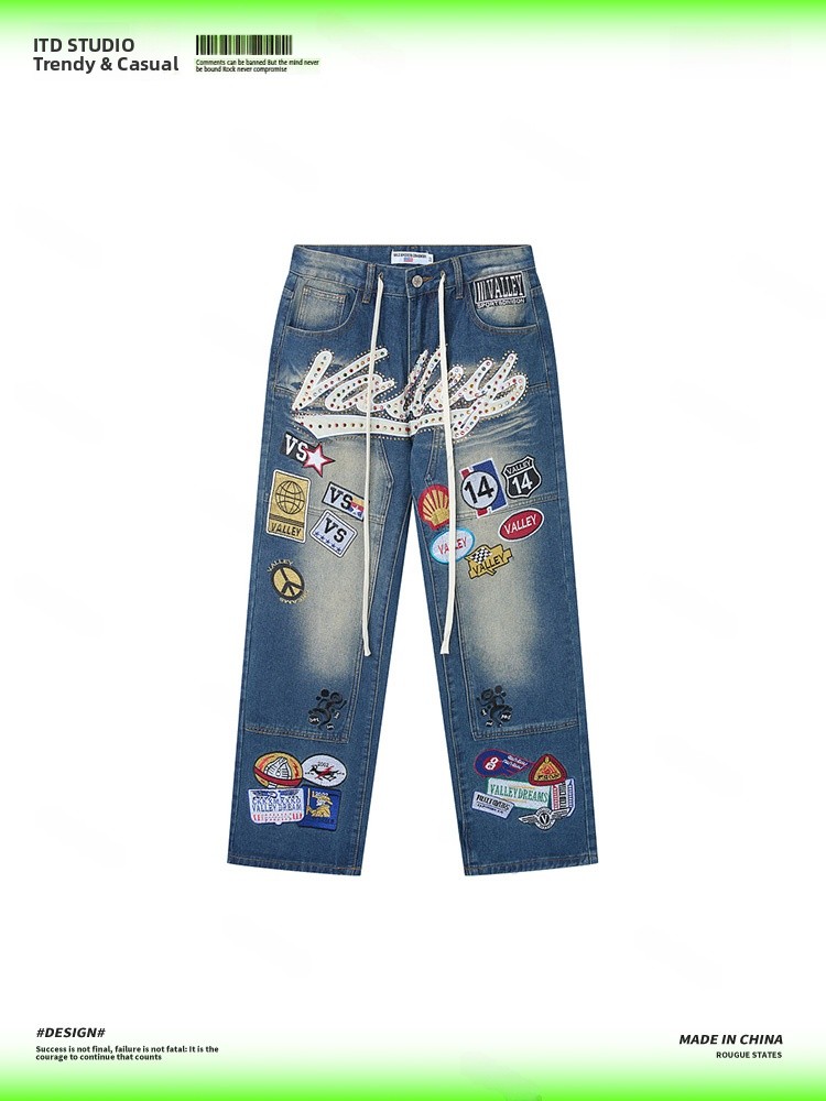 Jeans pour hommes VALLEY brodé - Valley Streetwear Brand avis et prix