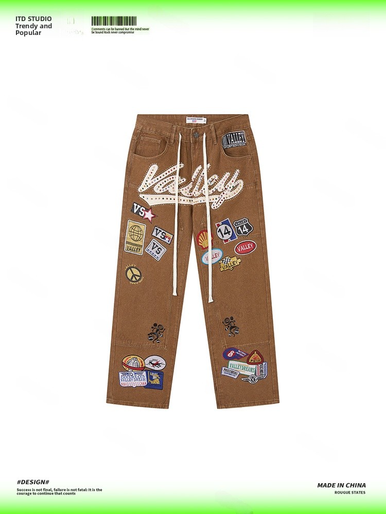 Jeans pour hommes VALLEY brodé - Valley Streetwear Brand avis et prix
